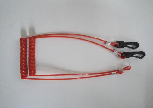 Safety Jet Ski Kill SwitchUniversal Coil Kill Cord w/Black Plastic Snap Hook