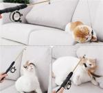 Retractable Feather Teaser Cat Toy Plastic Material For Pet Cat Play