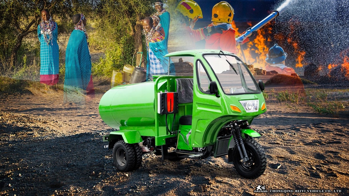 5.0-12 Tire Size Three Wheeler Cargo for Merchants and Farmers by Triciclo Fuel