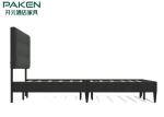 Tufted Upholstered Low Profile Platform Bed With Buckle Tufted Headboard Solid