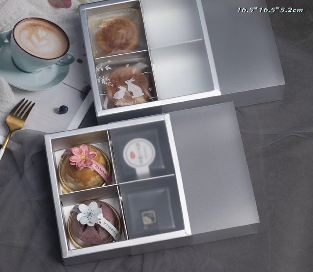 20x14x6cm Biodegradable Food Container Paper Box Mooncake Paper Box With Lid