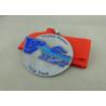 Buy cheap Zinc Alloy Swimming Award Ribbons Medals , Die Stamped Ribbon Personalised Medals from wholesalers