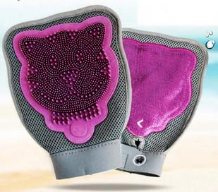 Buy cheap Bath Massage Pet Grooming Gloves Pet Hair Removal Glove Double Sided Eco Friendly from wholesalers