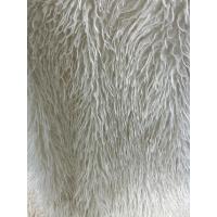 Buy cheap Off White Mongolian Faux Fur Fabric 750GSM product