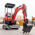 TUV certified Red Mini Crawler Excavator 2000Kg Small Digging Equipment