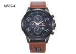 Chronograph Date Men's Quartz Watch Stainless Steel Case Back Casual Watch M552