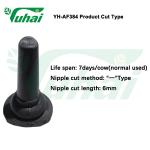 Black Rubber Material Lamb Feeding Teats For Cow Feedeing Bottle