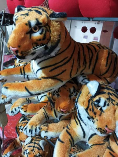 Plush toys stuffed dolls holiday gifts cute cartoon animal toys realistic tigers