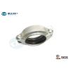 Buy cheap Flexible Grooved Pipe Coupling , 76M Stainless Steel Grooved Pipe Clamps from wholesalers