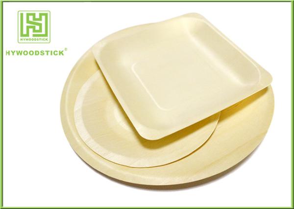 Buy cheap Round Shape 9'' Disposable Wooden Plates For Wedding Party 100pcs / Bag from wholesalers