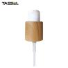 Buy cheap 30ml 50ml Round Glass Bottle With Wooden Effect Treatment Pump Lock Type from wholesalers