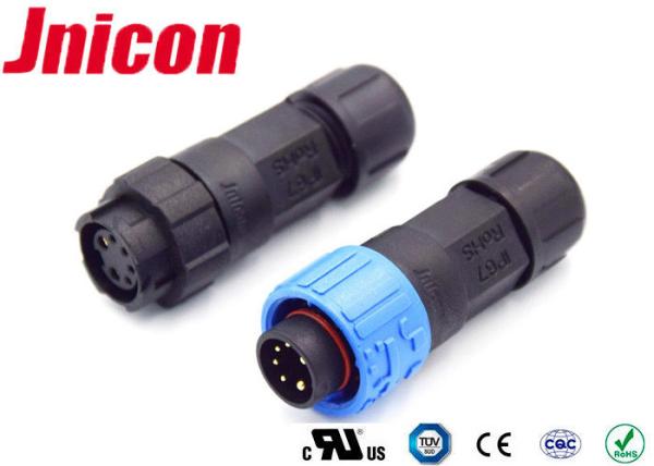 Buy cheap Blue And Black Color 10A Waterproof Connectors 10mΩ Max Contact Resistance from wholesalers