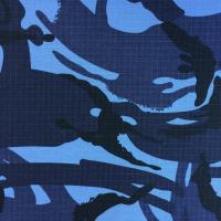 Buy cheap Ripstop Cotton Polyester CVC Blue Camouflage Fabric 58/59'' product
