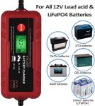Waterproof Lead Acid Car Battery Charger 2A 6A 6V/12V Battery Charger