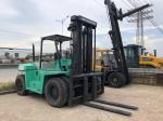 Mitsubishi 12 Ton Used Industrial Forklift Green Color With Japanese Engine