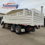 Sinotruk HOWO 6X4 371HP 20-30t Fence Cargo Truck 3 Axles Used Draw Bar Trailer