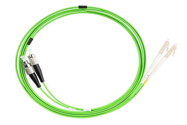 Buy cheap OM5 Customized ST To LC UPC Fiber Optic Patch Cords With Green FTTH from wholesalers