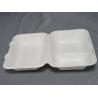 Buy cheap 9"X6" Compostable Biodegradable Bagasse Food Box 3 Compartment from wholesalers