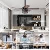 Buy cheap Home Office 5 Plywood 2000LM Crystal Ceiling Fan Light With DC AC Motor from wholesalers