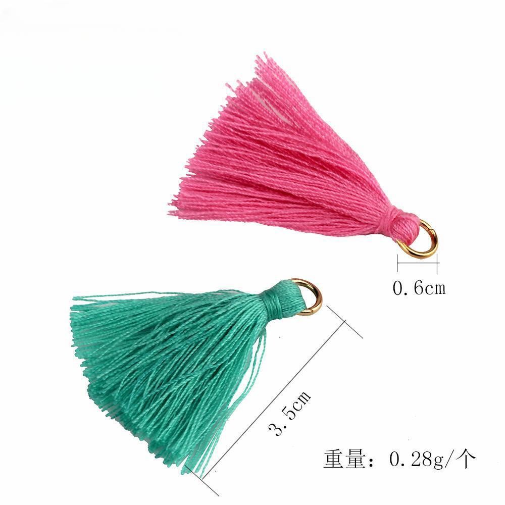 Colorful Cotton Tassel 3cm Garment Decoration Cotton Thread Tassels