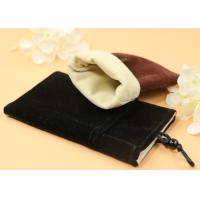 Buy cheap 200gsm Velvet Drawstring Gift Bags With Outside Pocket Recyclable Ultra Light product