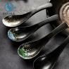 Buy cheap Contemporary Plain Black Ceramic Soup Spoon A Grade Porcelain Soup Spoon from wholesalers