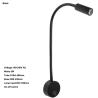 Buy cheap 3W manufacturer Snake lamp Bedside Reading wall lamp Hotel Headboard lighting bed Wall Lamp Gooseneck Light from wholesalers