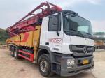 Concrete Pump Truck 52 Meters Installed Mercedes Chassis Semi-Dry Shotcrete Type
