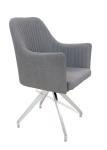 Fabric Upholstered Stainless Dining Chair Livingroom Chair Armrest Chair Leisure