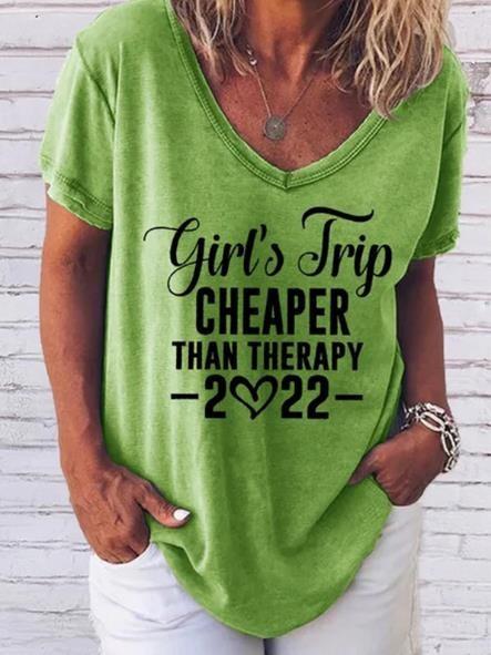 Quality Small Business Ladies Stylish Tops Women'S Summer Print Short Sleeve V Neck T Shirt for sale