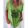 Buy cheap Small Business Ladies Stylish Tops Women'S Summer Print Short Sleeve V Neck T Shirt from wholesalers