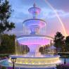 Buy cheap White Marble Front Yard Water Fountain Stone Garden Flowerpots Fountains Large Outdoor Decoration Square from wholesalers