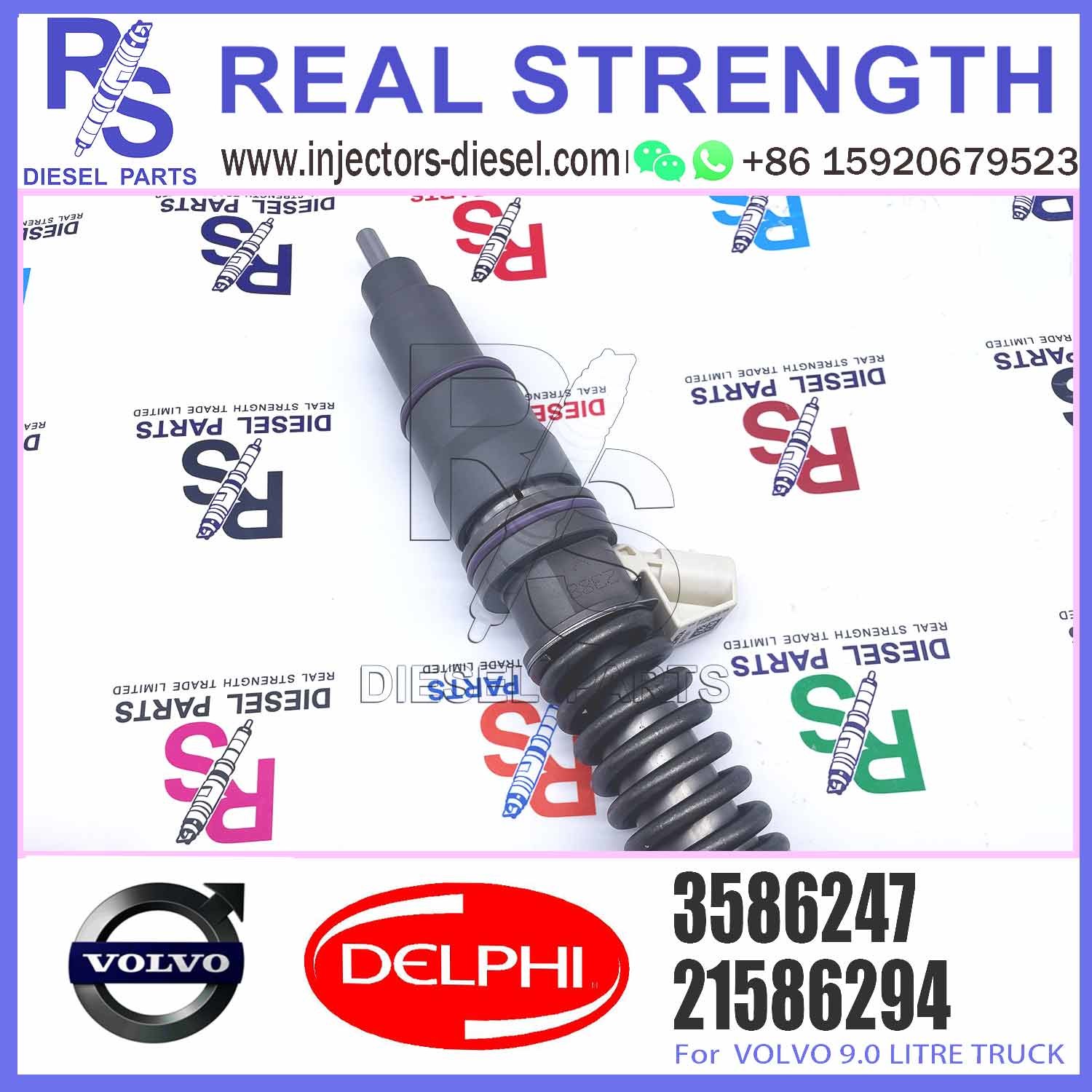 Common Rail Injector 3586247 BEBE4C15001 BEBE4C10001 RE533608 33800-82700 for V-O-L-V 9.0 LITRE TRUCK