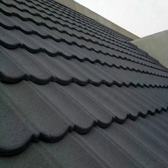 Beautiful Appearance 0.40mm AZ70 1250X370mm Stone Coated Metal Tile Long Lifetime 50 years Warranty Fire Resistance