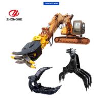 Buy cheap Manual Hydraulic Log Grapple For Kubota Hitachi Komatsu Excavator product