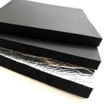 Black Self Adhesive EPDM Cellular Rubber Sheet Aluminum Foil Sticky Single Sided