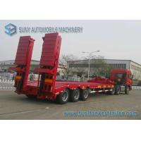 Buy cheap 80 T Hydraulic Ladder 3 Axles Lowbed Semi Trailer , heavy duty flatbed trailer product