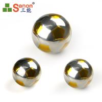 Buy cheap 304 / 316 Stainless Steel Hollow Ball Golden Football Shape Decorative product