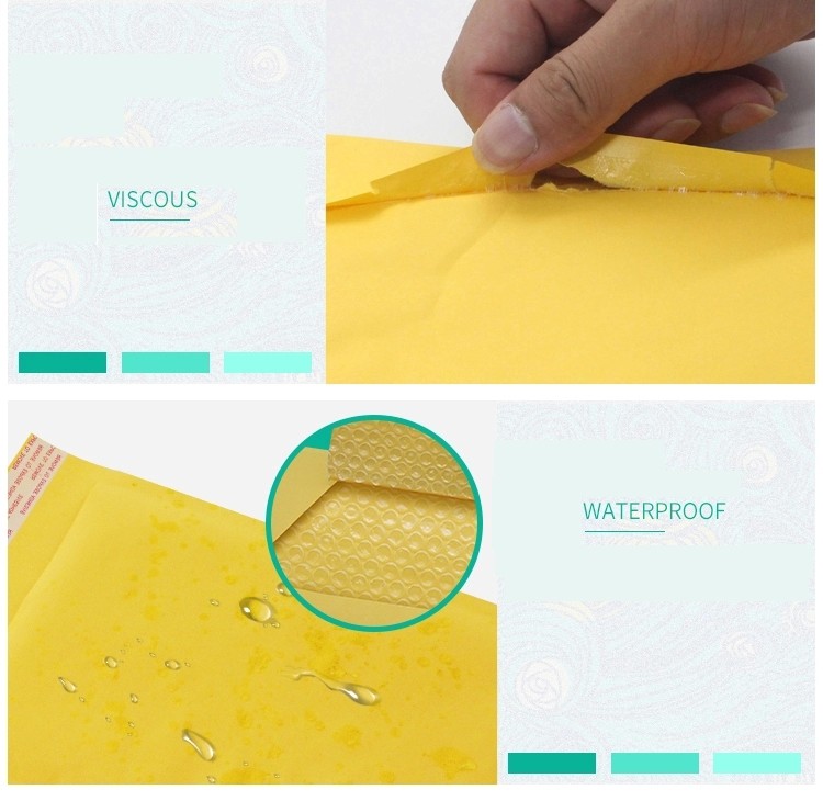 High Frequency Heat Seal Kraft Paper Bubble Mailers Matt Surface Eco - Friendly