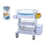 Buy cheap Mute Wheel ABS Hospital Medicine Trolley Mobile Crash Cart With Trash Can Medicine Box from wholesalers
