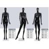 Buy cheap Woman Full Boday Matt Black Clothing Display Mannequin With Different Poses from wholesalers