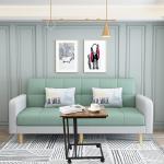 C Shaped Coffee Table for Small Spaces Bedroom Living Room, Narrow C Tray
