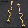 Buy cheap Industrial Seismic Wave 14g Barbell Ear Piercing 5mm Ball 38mm long Body jewelry Ear Barbell jewelry from wholesalers