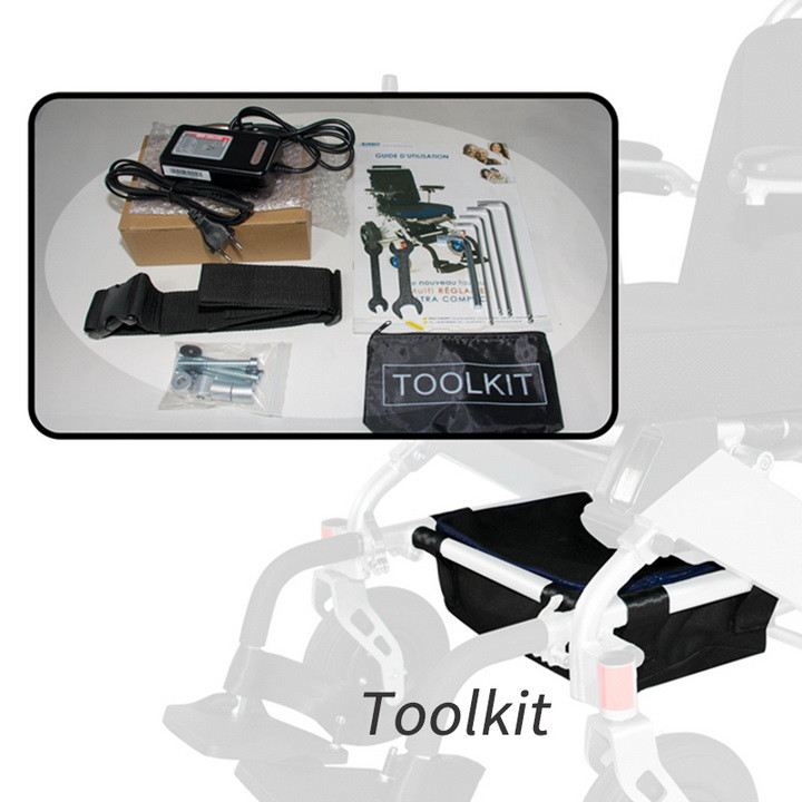 Ultralight Foldable Lithium Ion Battery Powered Wheelchair