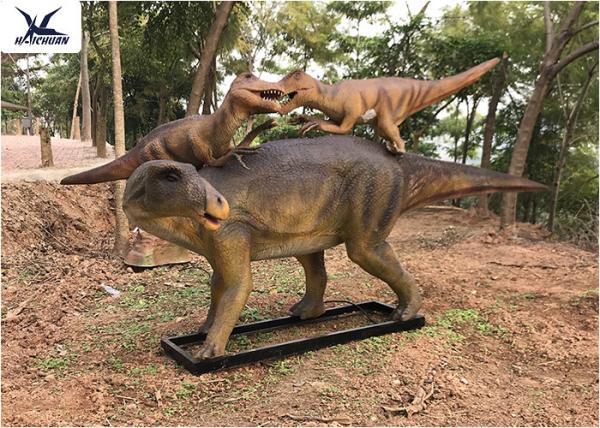 Buy cheap Life Size Animatronic Dinosaur Garden Ornaments Mother And Baby Garden Display from wholesalers