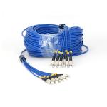 PVC/LSZH 6 Core Armoured Fiber Optic Cable , OD5.0mm Fiber Optic Cable Armored