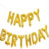 Buy cheap Gold Aluminum Foil Happy Birthday Balloons Banner for Birthday Party Decoration from wholesalers