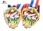 76.2*3mm Peltate Stock Medals For Taekwondo Tournament