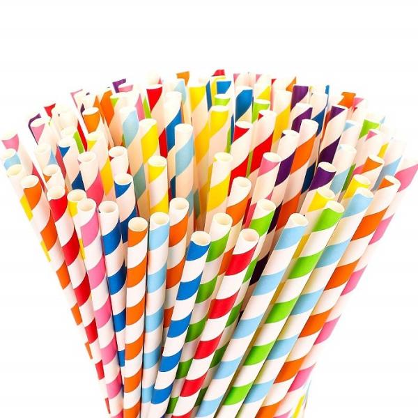 Buy cheap Recyclable Milkshake Striped Paper Straws Food Safe Dye Free CE Certificited from wholesalers