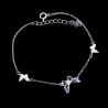 Buy cheap Pure 925 Silver Cubic Zirconia Bracelet Aircraft Plain Design For The Younger from wholesalers